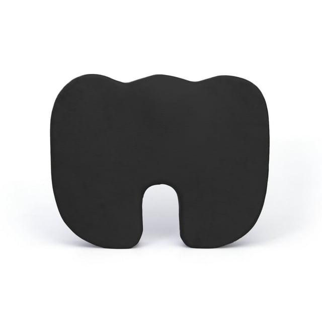 Deluxe Comfort Coccyx Orthopedic Memory Foam – Tailbone Support – Great for Car or Office – Seat Cushion, Black