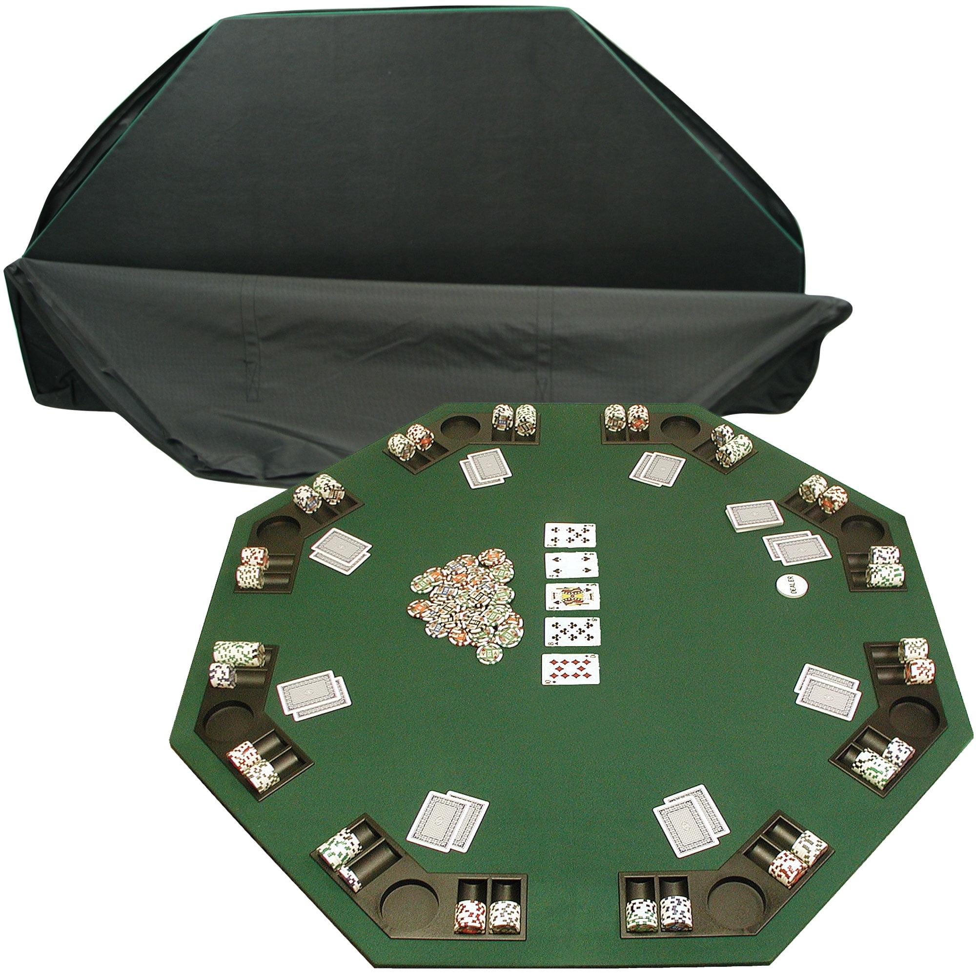 48-Inch Foldable Green Poker Table Top with Carry Case