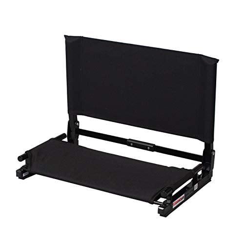 StadiumChair Deluxe Wide Stadium Chair Lightweight Folding Bleacher Seat Black