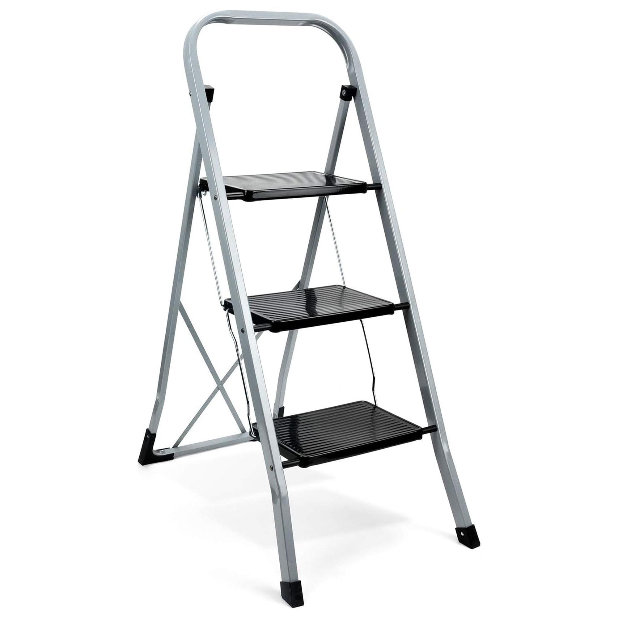 3 - Step Steel Lightweight Folding Step Ladder