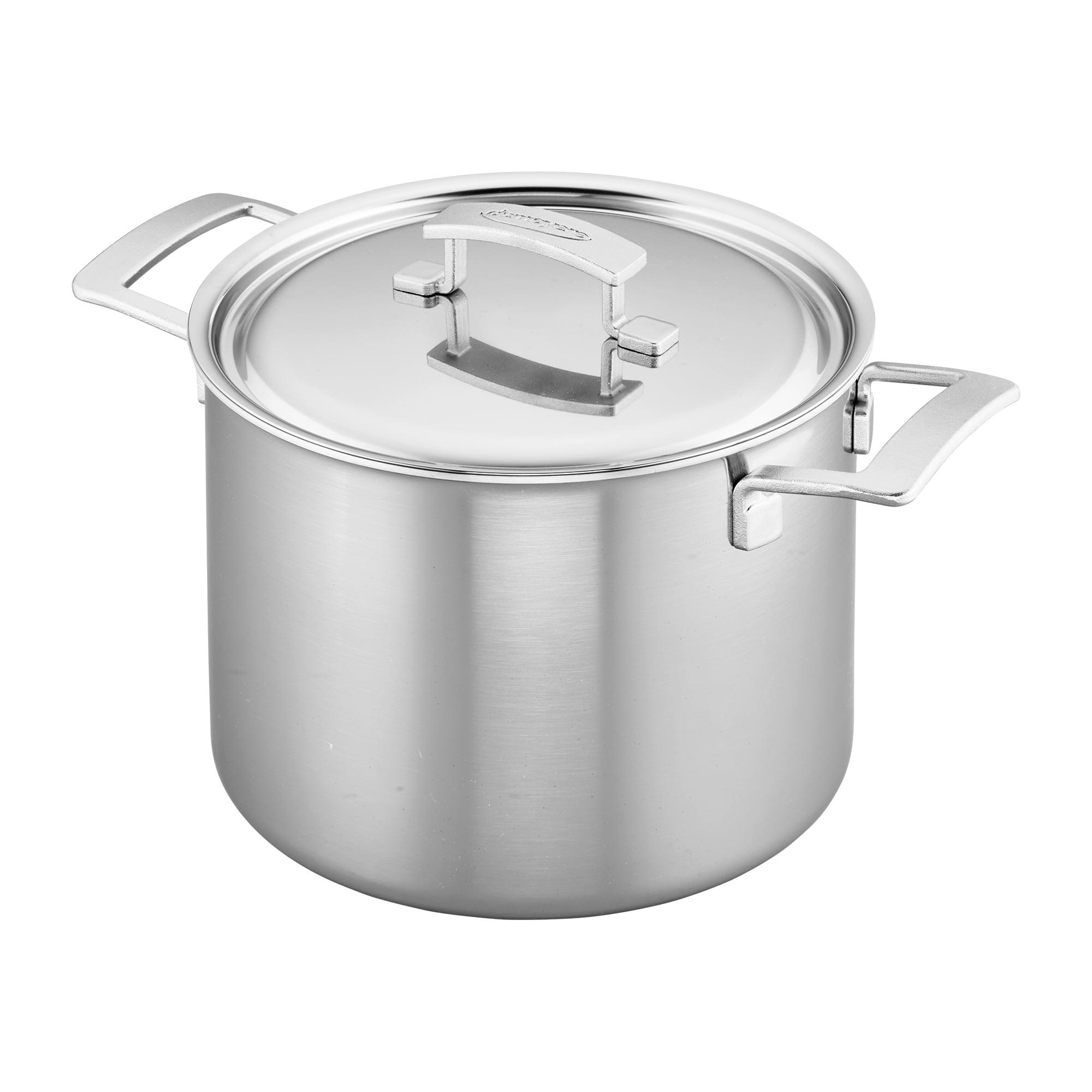 Demeyere 8-Quart Stainless Steel Stock Pot with Lid