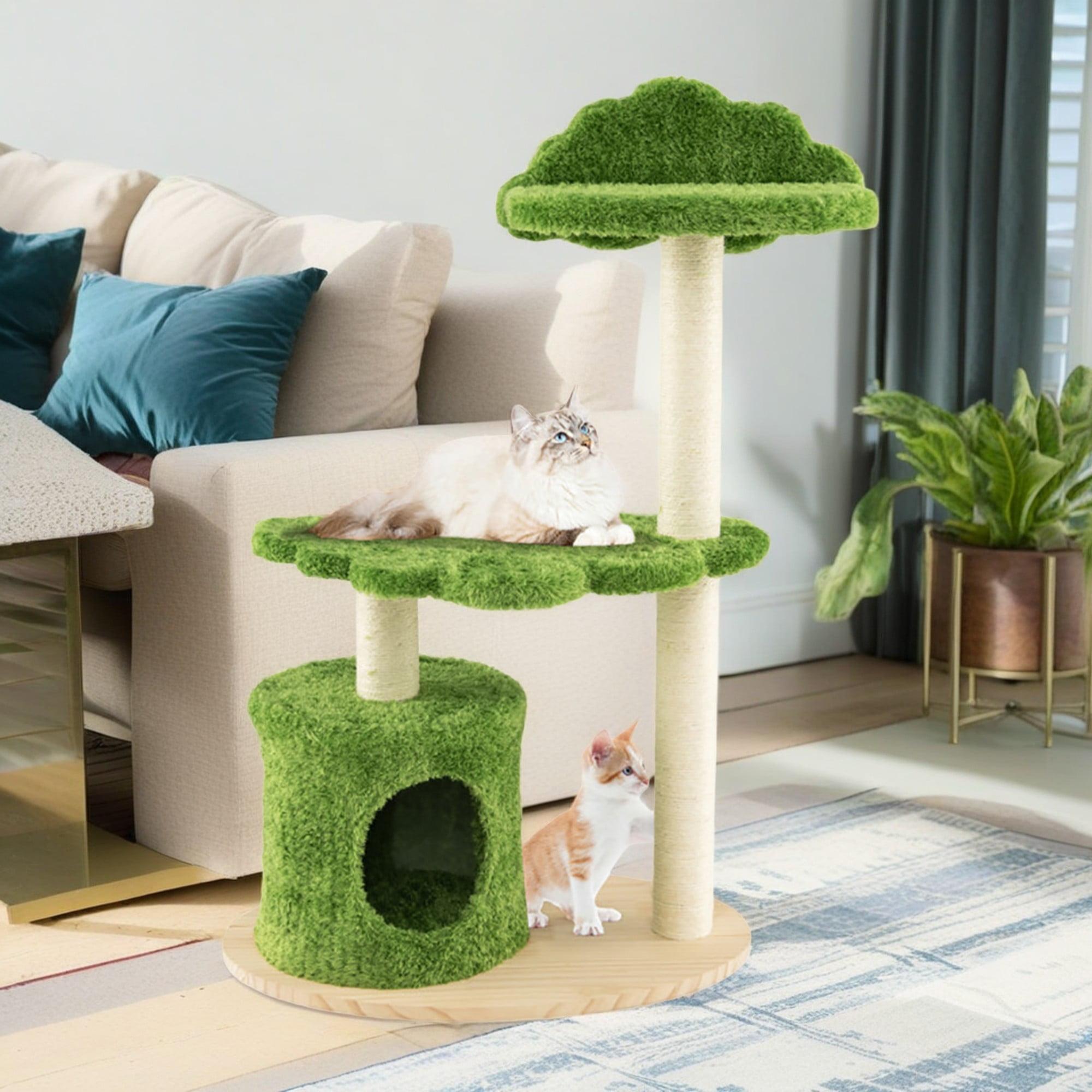 Tucker Murphy Pet™ 38" Cute Cat Tree Cat Condo Furniture With Fully Wrapped Sisal Scratching Posts