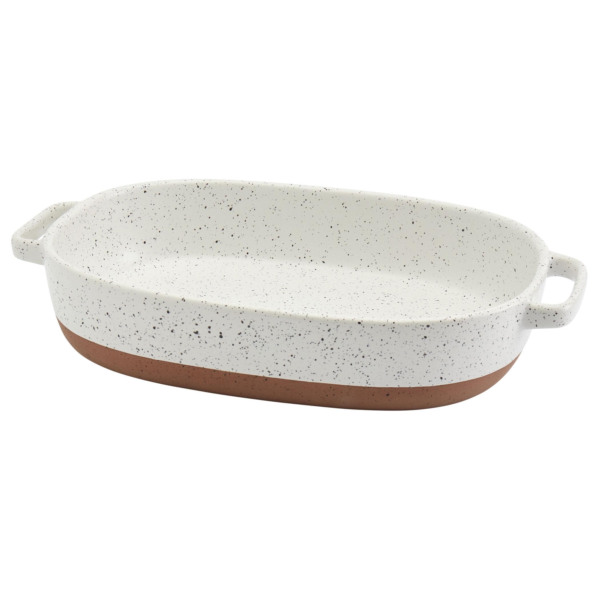 Denmark Tools for Cooks 2.4 Quart Stoneware Oval White Baker