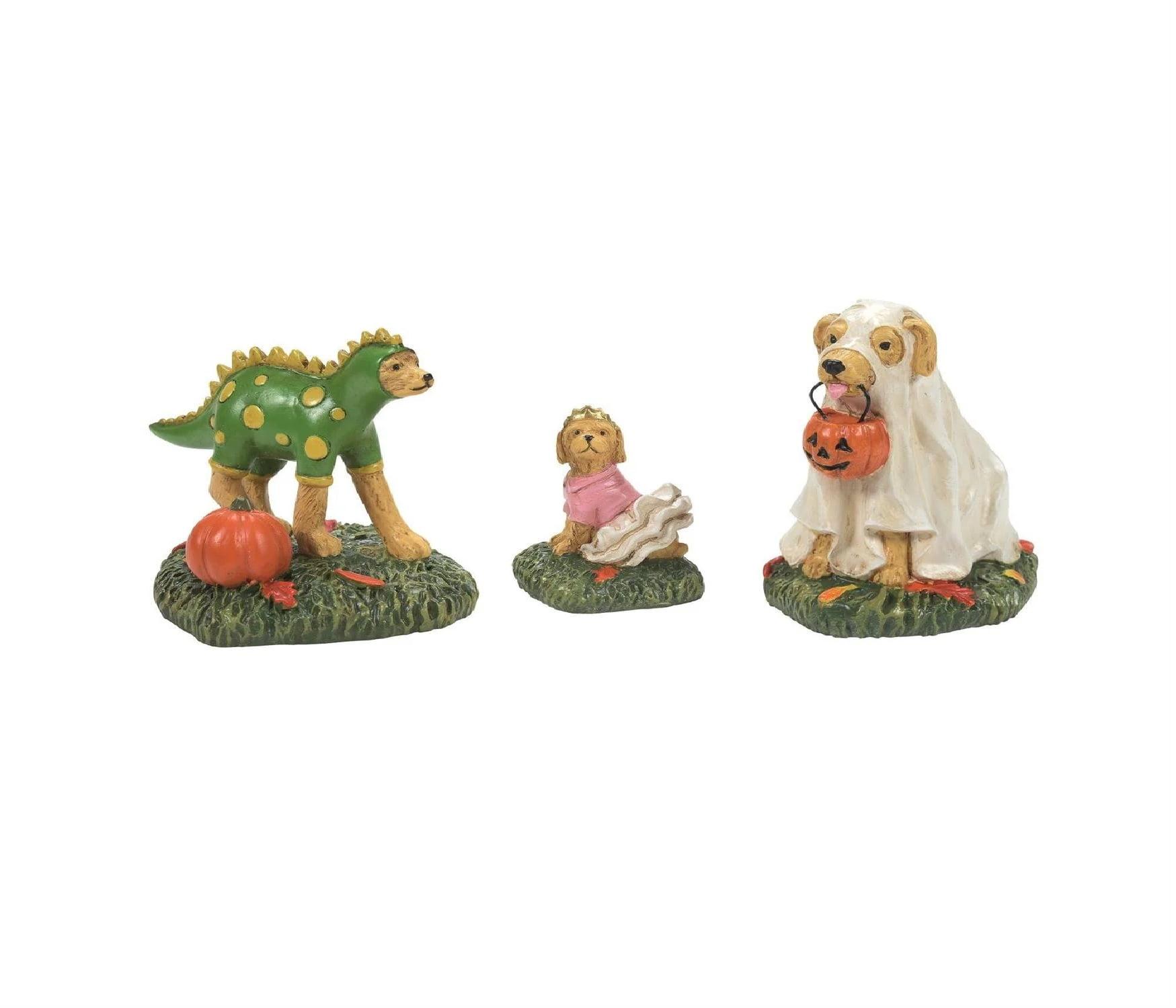 Halloween Pups in Costumes Tabletop Figurines Set