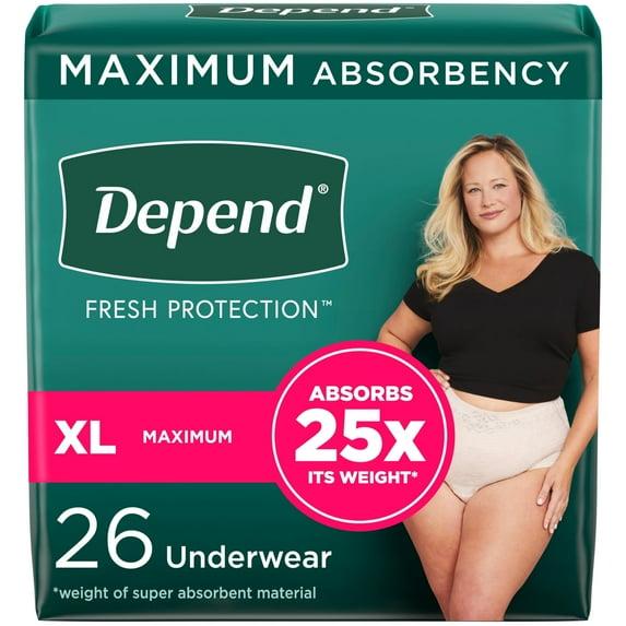 Blush Extra-Large Women's Incontinence Underwear with Maximum Absorbency