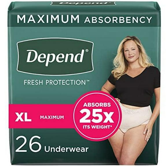 Blush Extra-Large Women's Incontinence Underwear with Maximum Absorbency