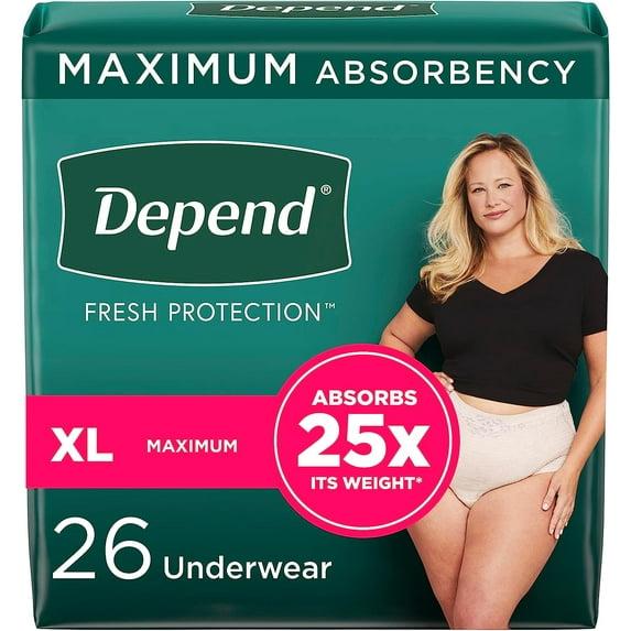 Blush Extra-Large Women's Incontinence Underwear with Maximum Absorbency