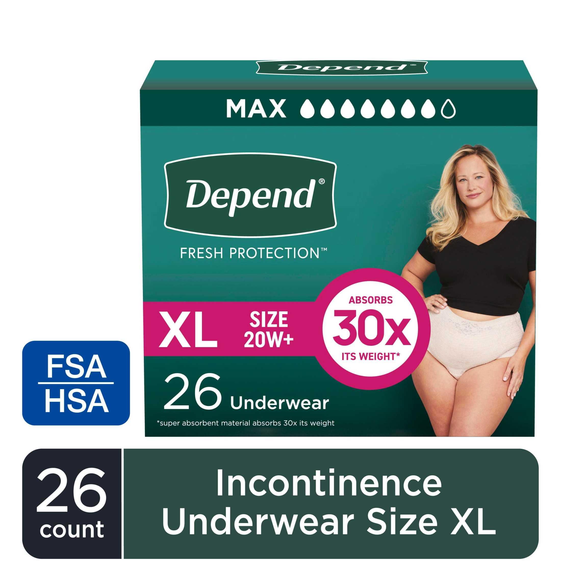 Blush Extra-Large Women's Incontinence Underwear with Maximum Absorbency