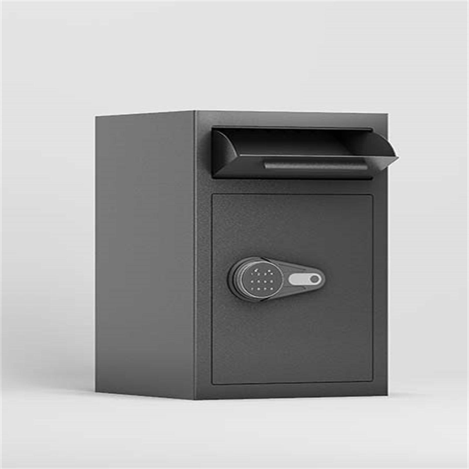 Depository Drop Safe, Anti-Theft Money Drop Slot Safes with Digital Keypad and Spare Keys, Heavy Duty Money Safe Box for Home Office