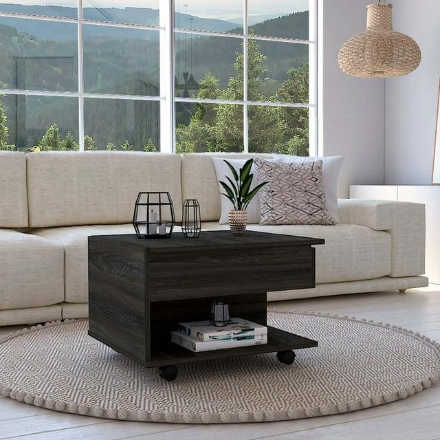 Depot E-Shop Lift Top Coffee Table, Casters, One Shelf