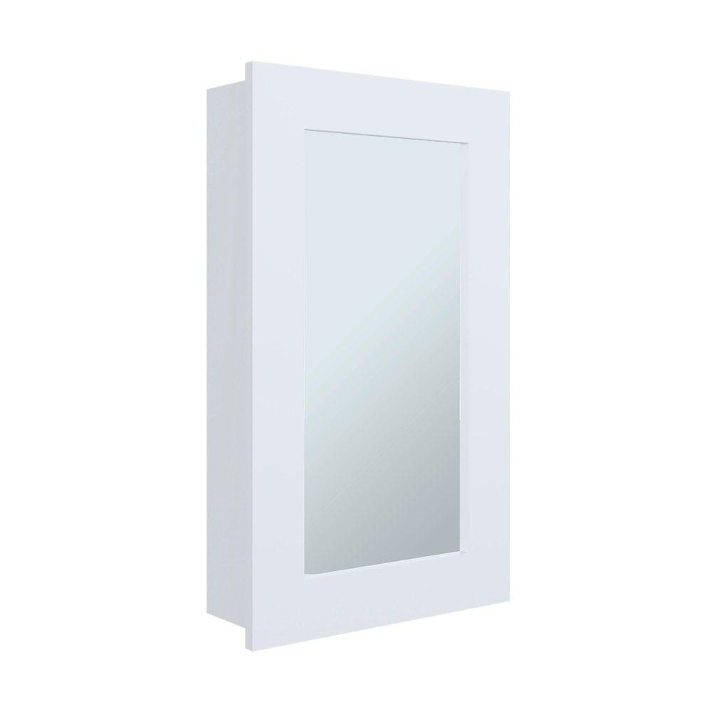 Depot E-Shop Kiana Medicine Cabinet, 1 Door, 3 Shelves, 25.70" H, 1 Mirror, White