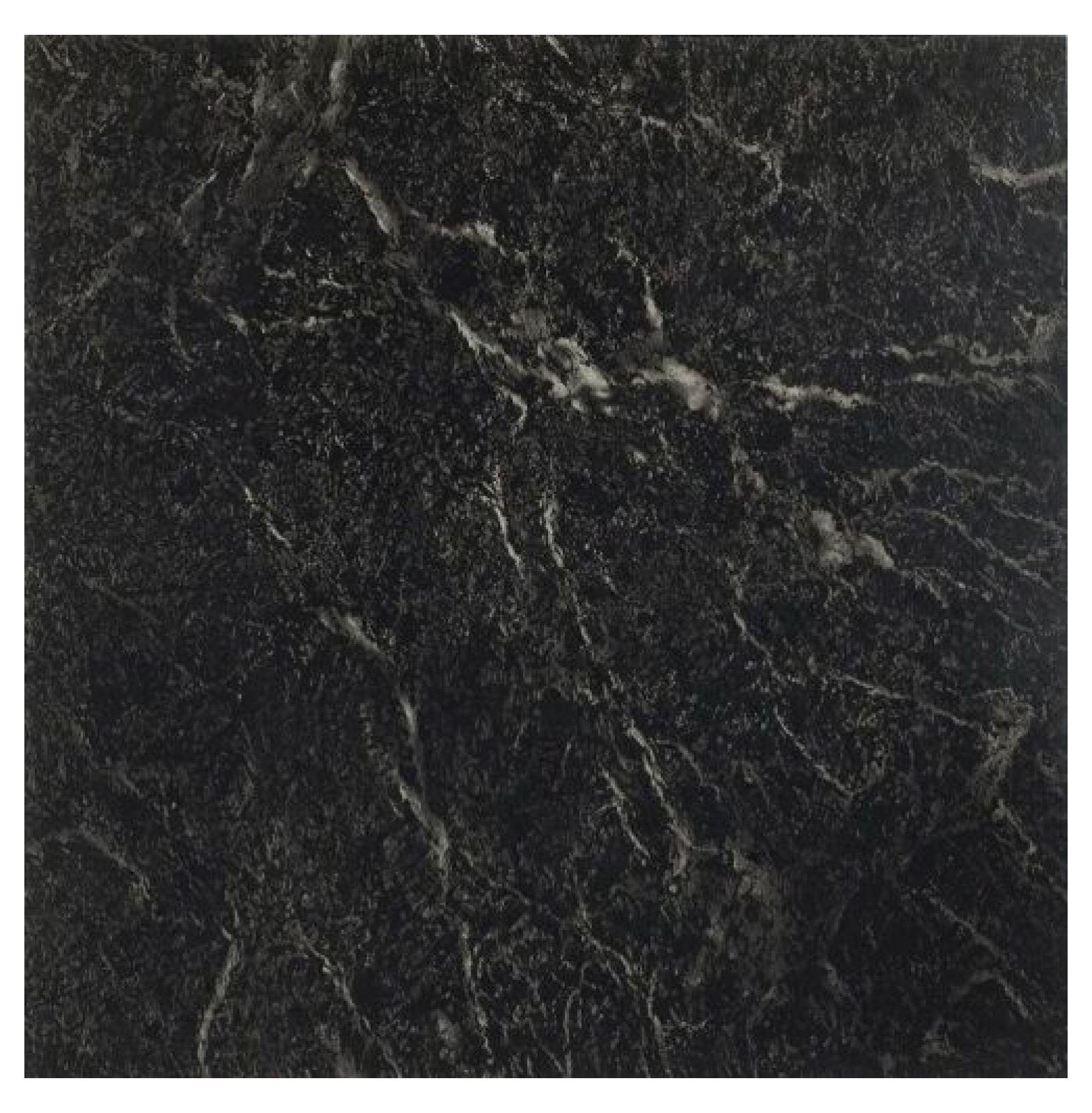 Black and White Vein Marble 12x12 Self-Adhesive Vinyl Tile