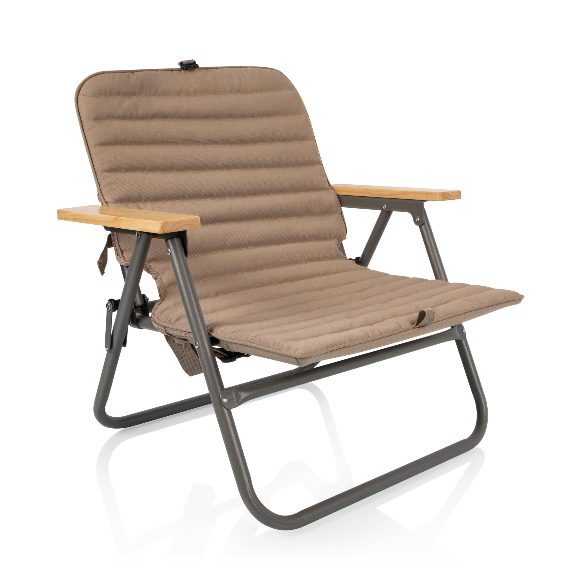 Descanso Foldable Brown Padded Beach Chair