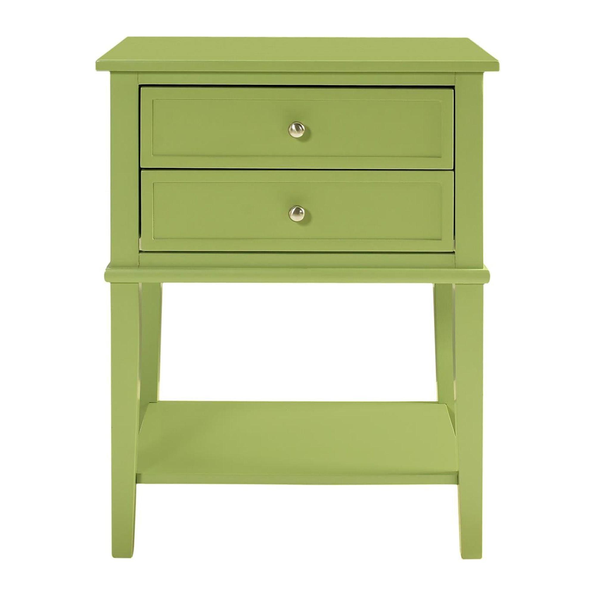 Franklin Lime Green Rectangular Accent Table with Storage