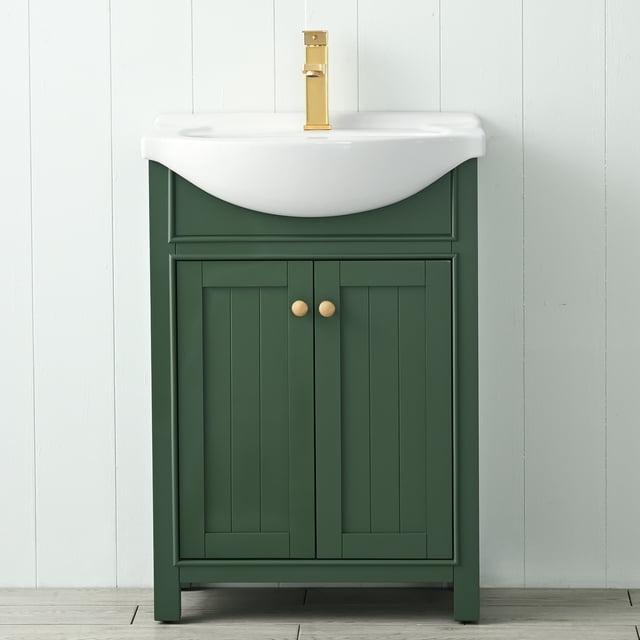 Design Element Marian 24" Single Sink Bathroom Vanity in Green