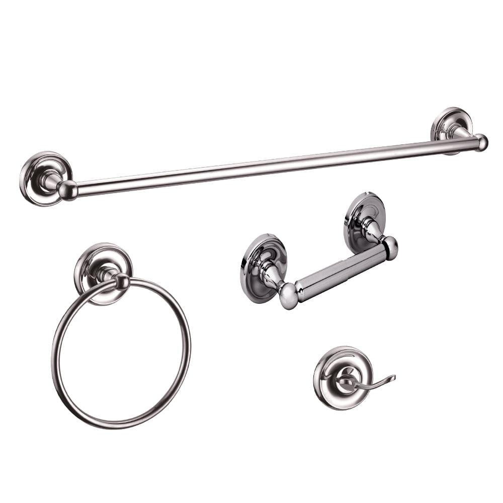 San Martin 4-Piece Polished Chrome Bathroom Hardware Kit