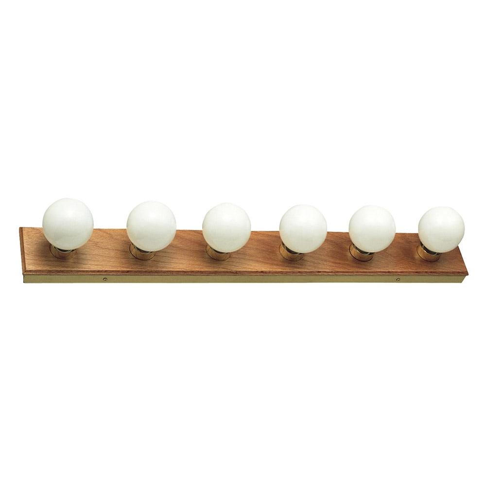 Honey Oak 36" 6-Light Dimmable Vanity Strip Light