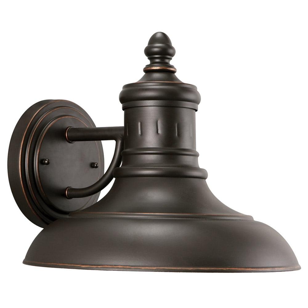 Design House 516732 Monterey Industrial Modern 1-Light Indoor/Outdoor Wall Mount with Metal Shade for Porch Entryway Barn, Oil Rubbed Bronze