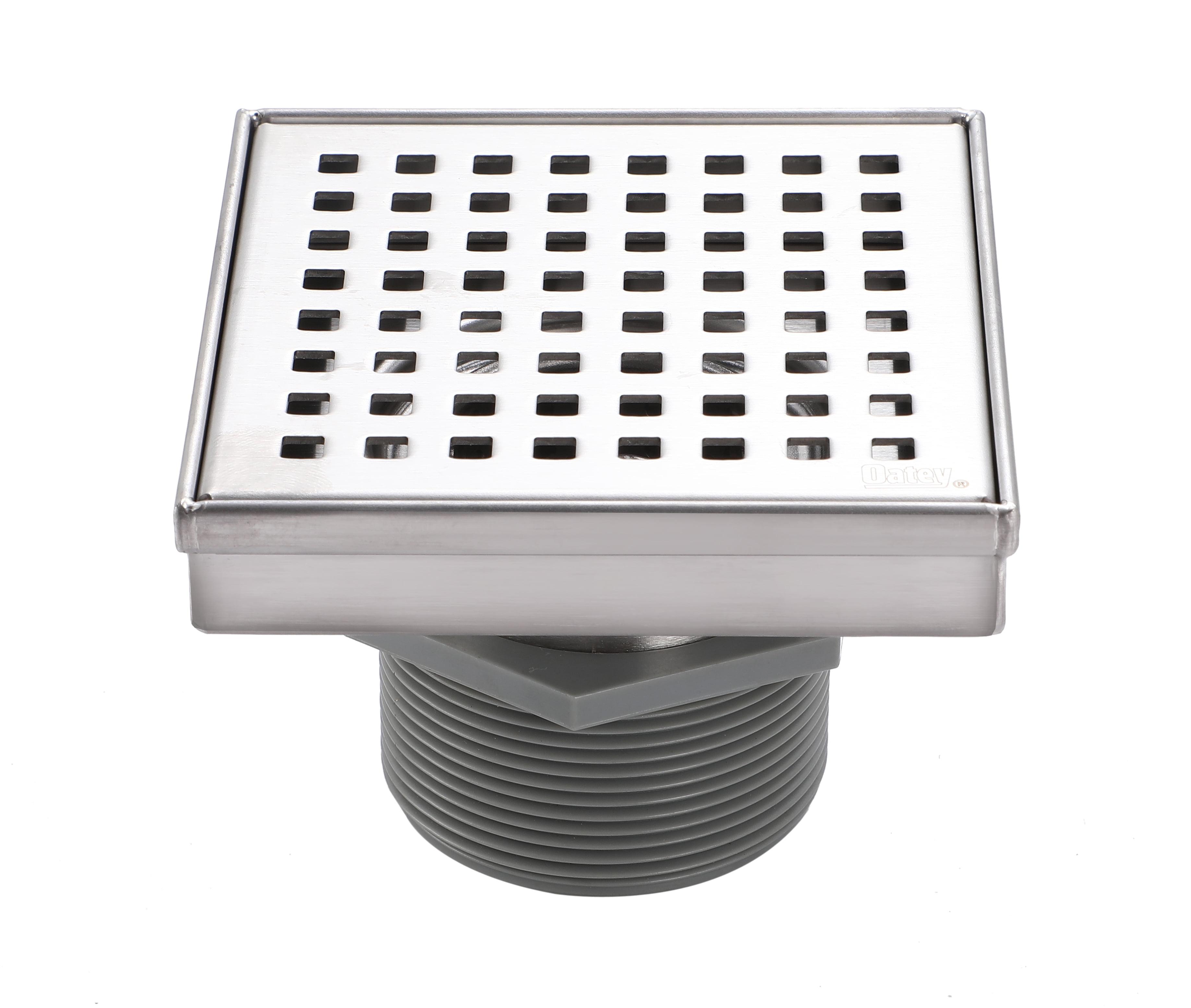 Stainless Steel 4" Square Modern Shower Drain