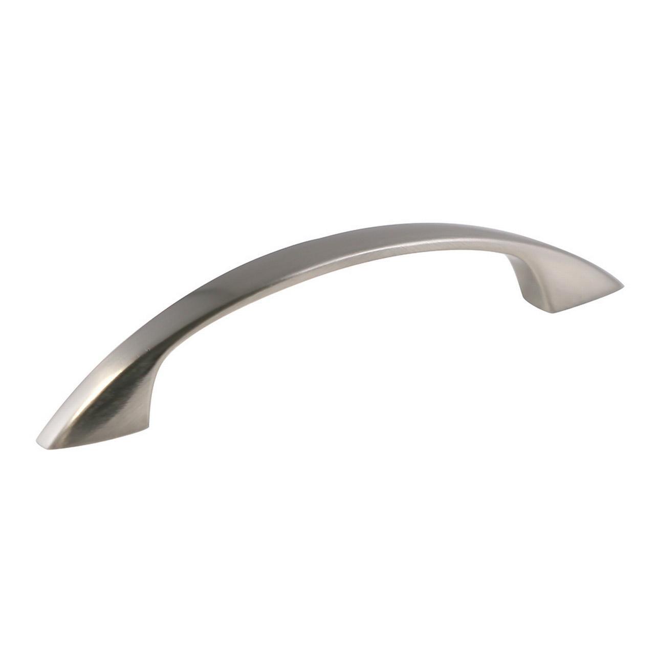 Brushed Nickel Arched Cabinet Pull with Mounting Hardware