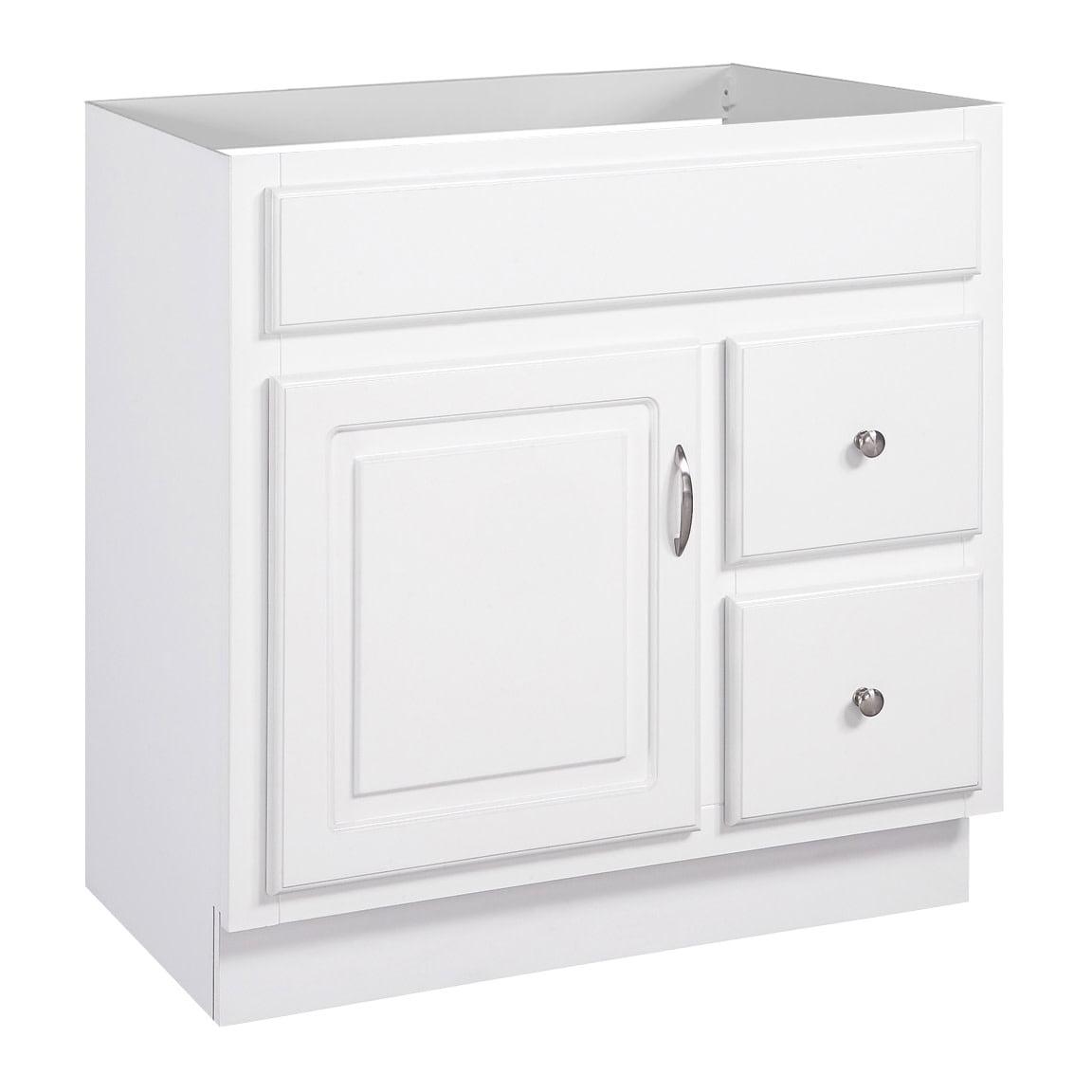 Design House Concord Bathroom Vanity Without Top in White, Unassembled, 30-inch