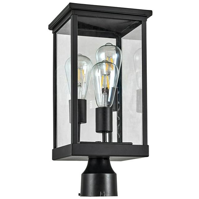 Design House 589200-BLK Mayfield Outdoor Post Top Light with Clear Glass Modern for Porch Entryway Patio, Black