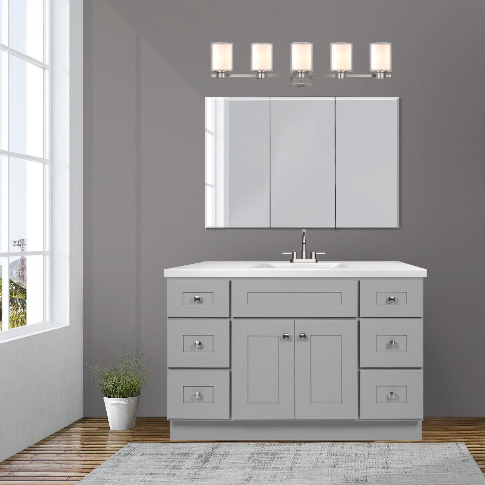 Brookings 48 Inch Bathroom Vanity, Ready to Assemble