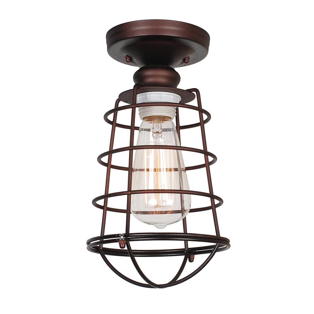 Ajax Coffee Bronze Modern Glass Ceiling Light