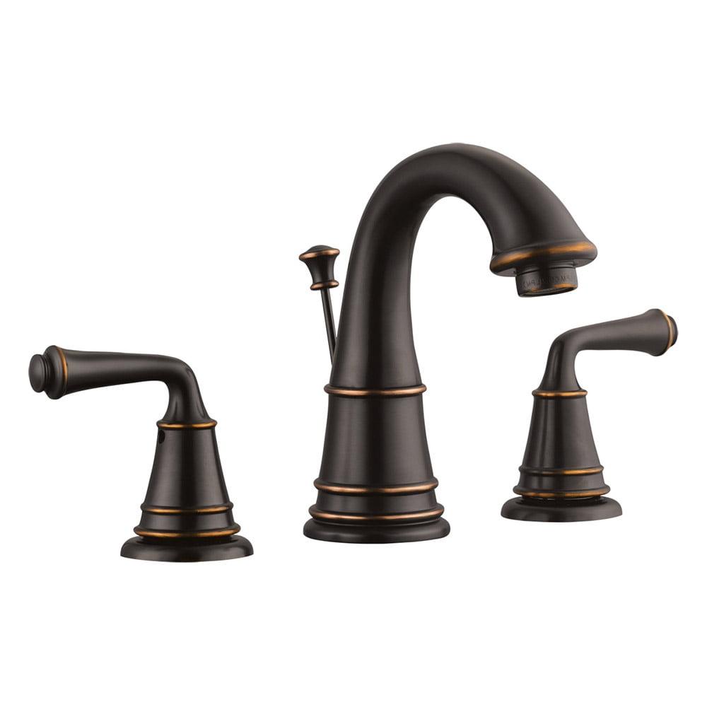 Eden 8" Oil Rubbed Bronze Widespread Bathroom Faucet