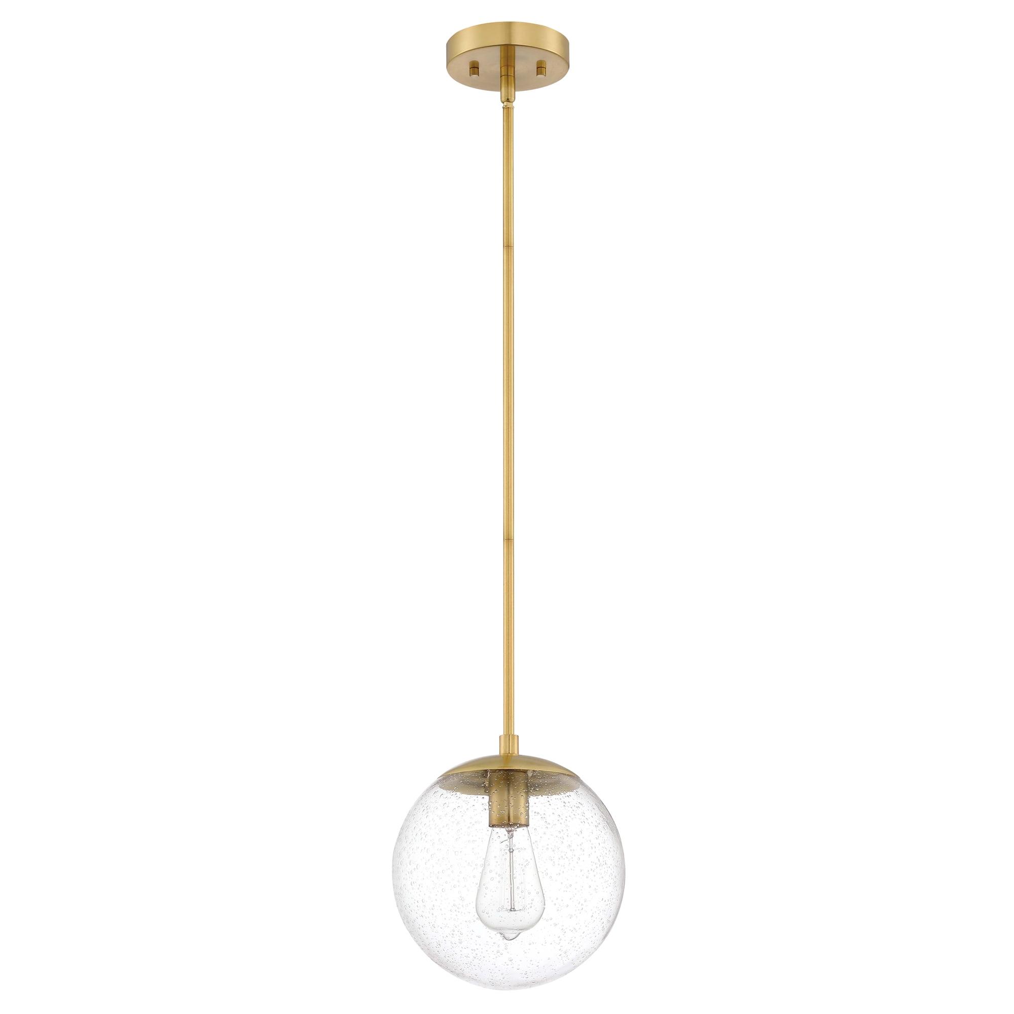 Gracelyn Satin Gold Mini Globe Pendant with Clear Glass Shade