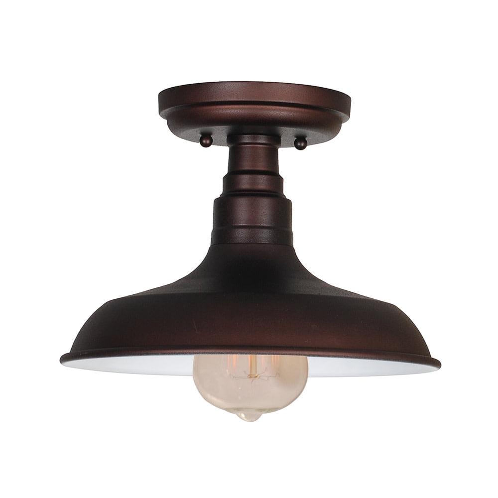 Kimball 7.87" Coffee Bronze Semi-Flush Mount Ceiling Light