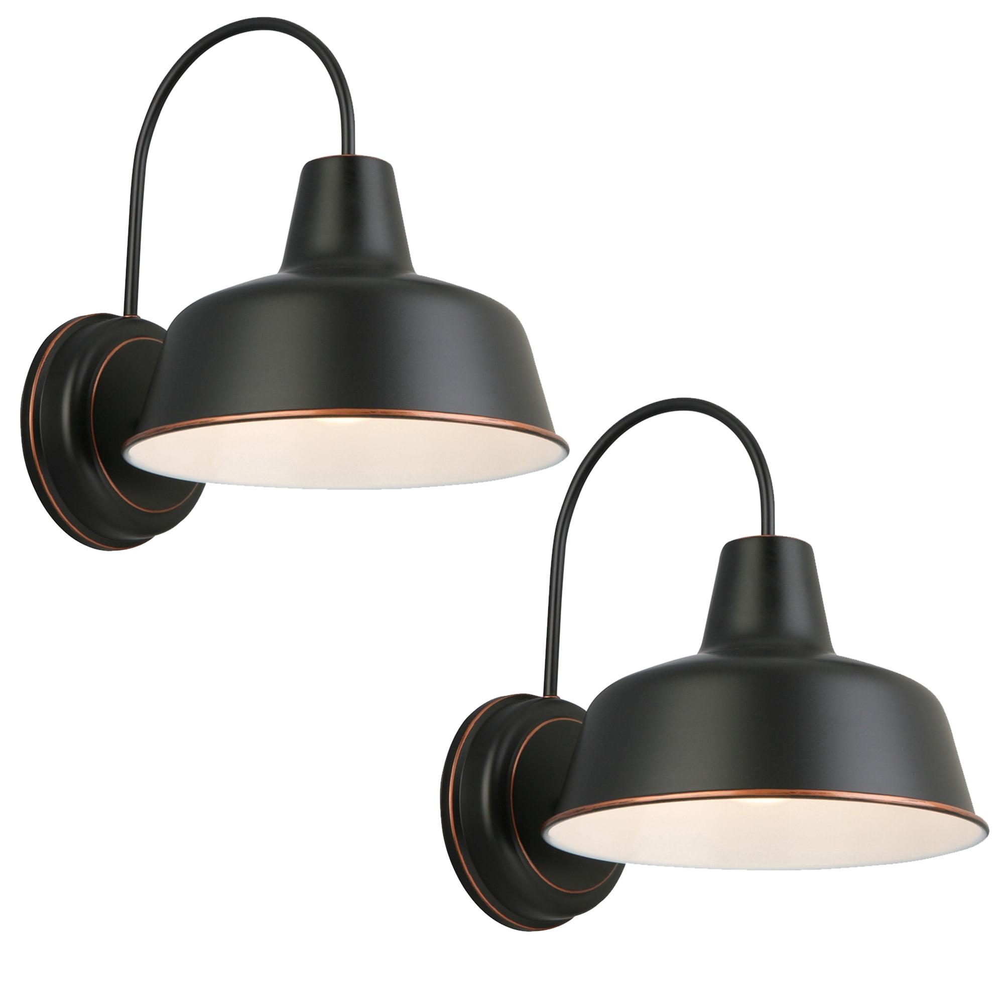 Design House Mason Indoor/Outdoor Wall Light in Oil-Rubbed Bronze, 2-Pack