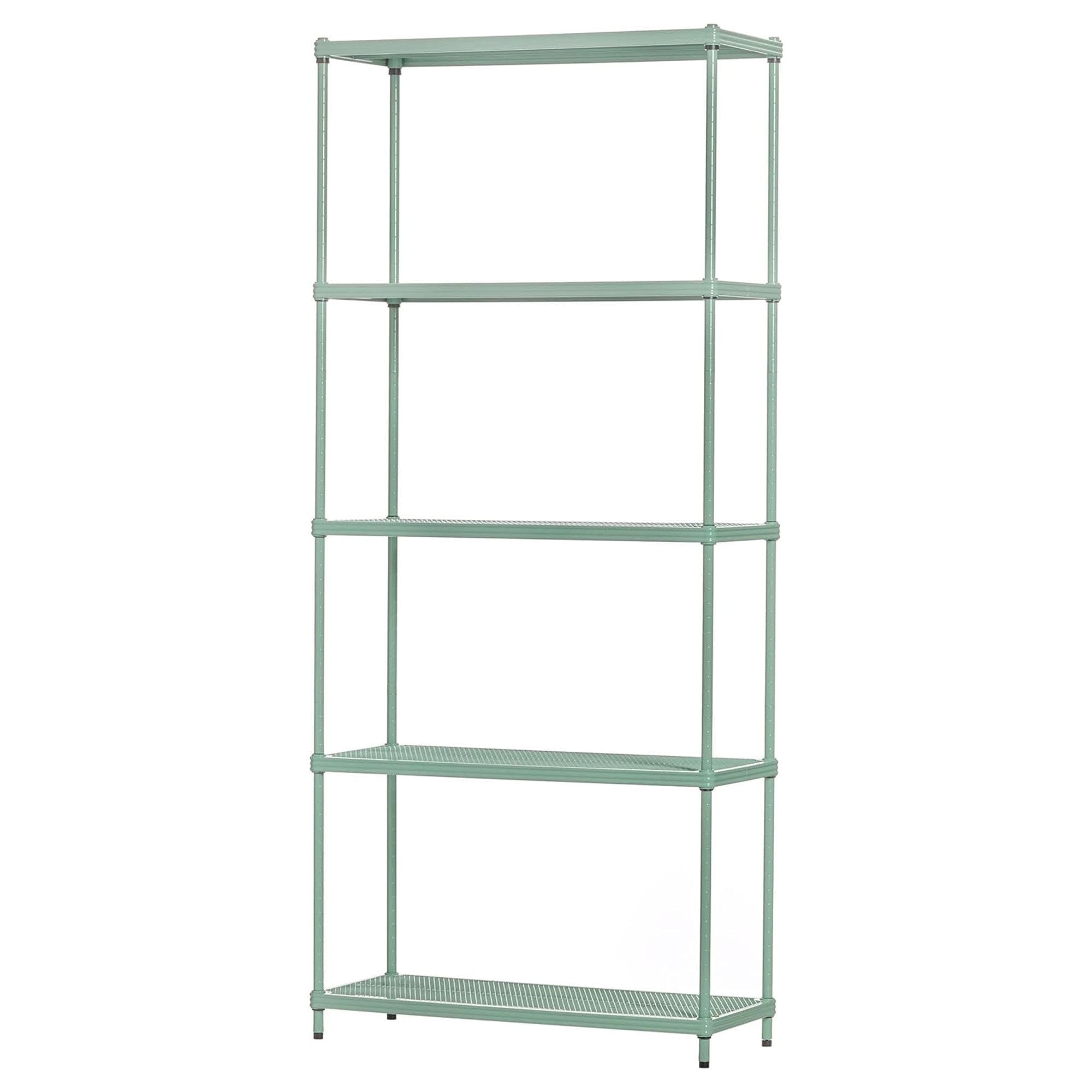 Design Ideas MeshWorks 5 Tier Metal Storage Shelving Unit Rack Bookshelf