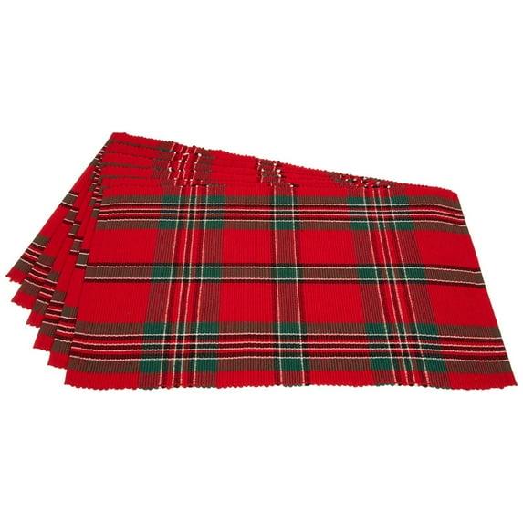 The Holiday Aisle® Valliere Cotton Plaid Rectangle Placemat (Set of 6)