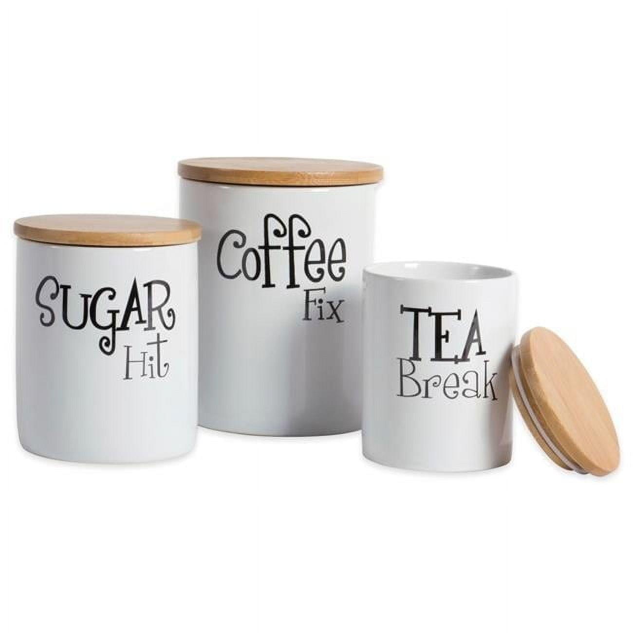 Everly Quinn 3 Pcs Ceramic Canisters Set for Sugar Coffee Tea, Luxurious Storage Containers Sets with Lids (Set of 3)