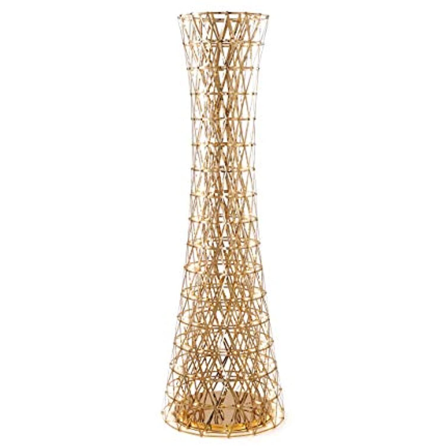 Luxe Gold Stainless Steel 63" Torchiere LED Floor Lamp
