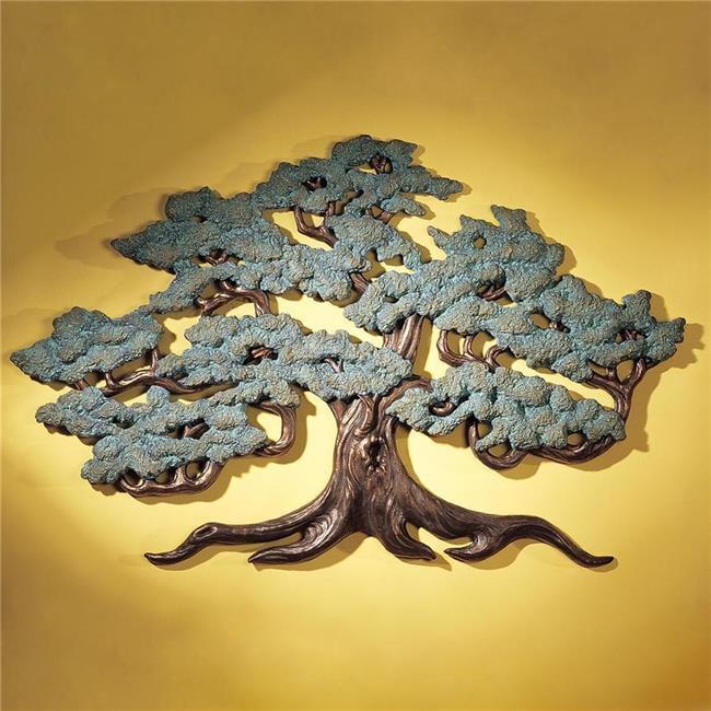 Eternal Tree of Life Large Resin Wall Sculpture in Faux Bronze Verdigris