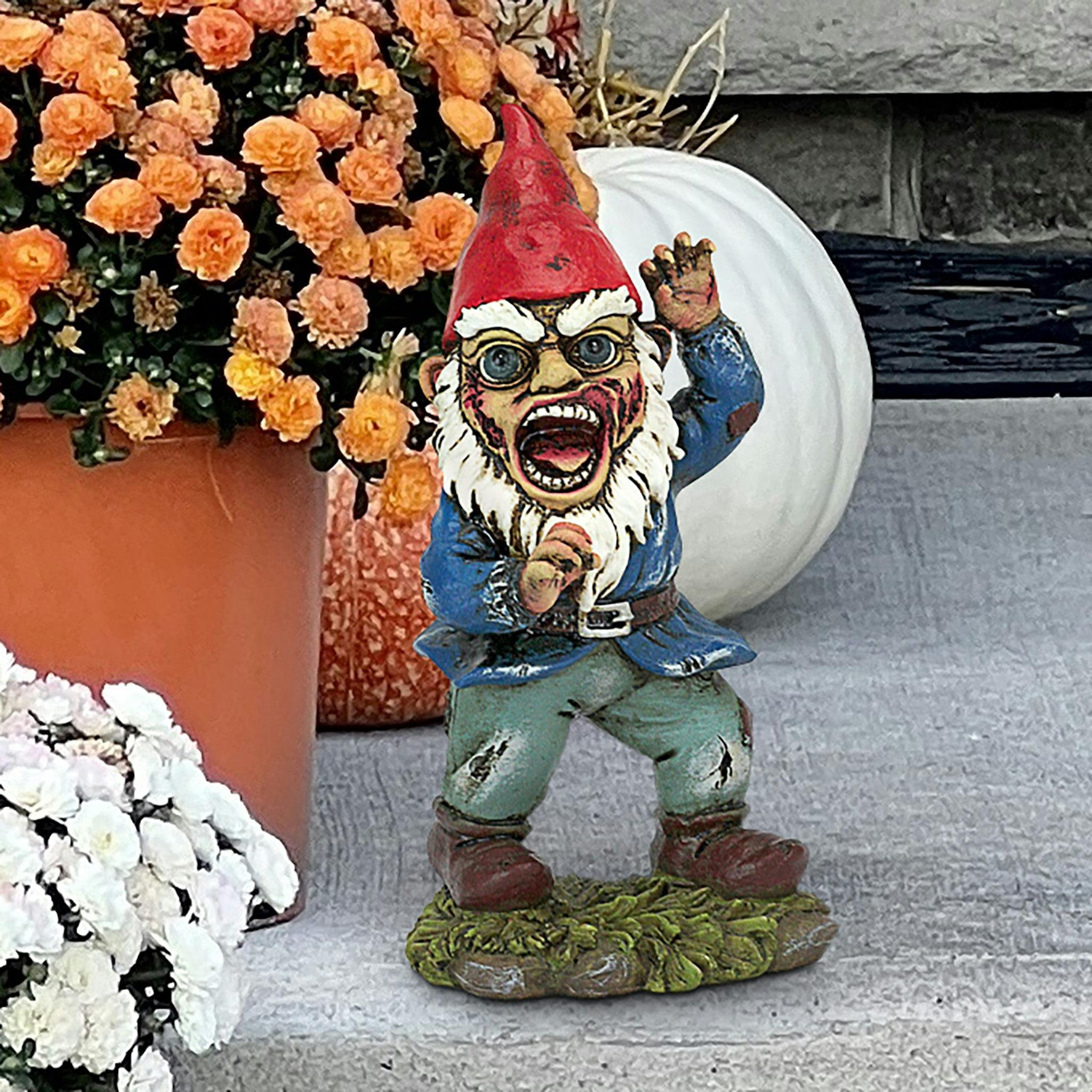 Full Color Zombie Apocalypse Garden Gnome Statue