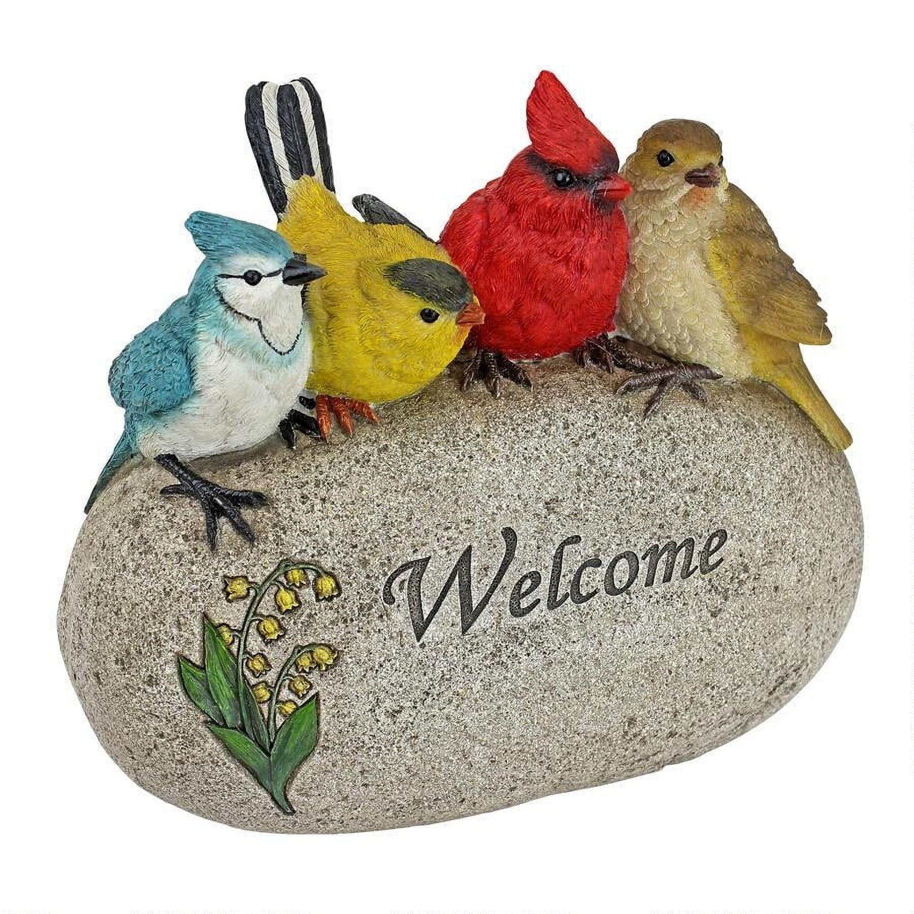 Design Toscano Birdy Welcome Sign Garden Stone Statue