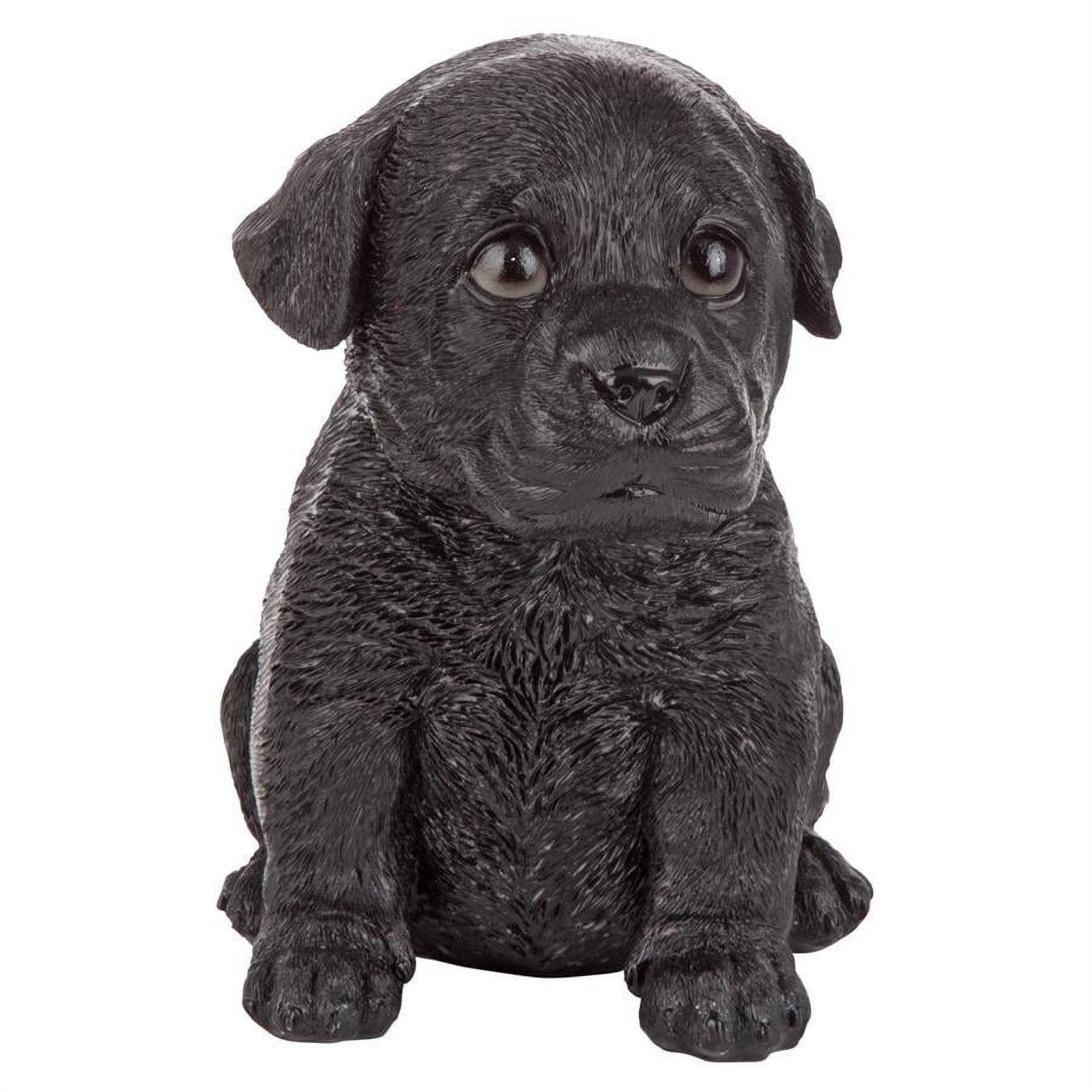 Design Toscano Black Lab Puppy Partner Collectible Dog Statue - Black