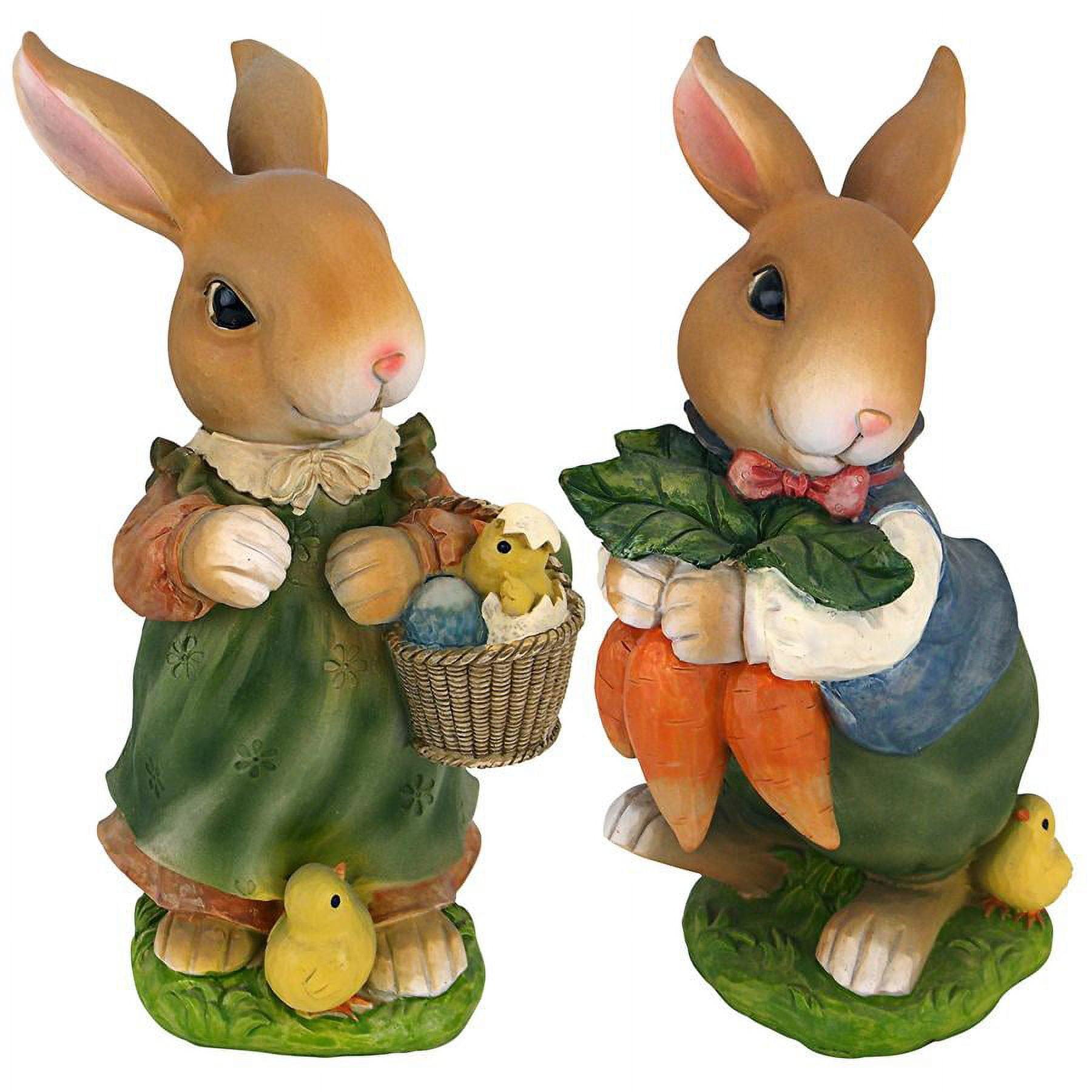 Bunny Hop Lane Mother and Father 2 Piece Statue Set