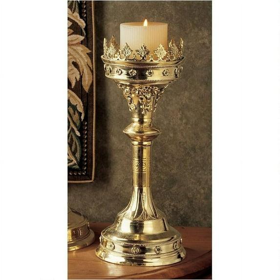 Design Toscano Brass Tabletop Candlestick