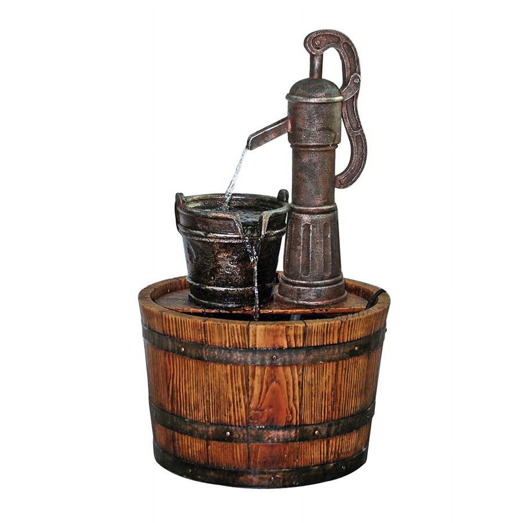 Design Toscano Cistern Well Pump Barrel Garden Fountain - Multicolored