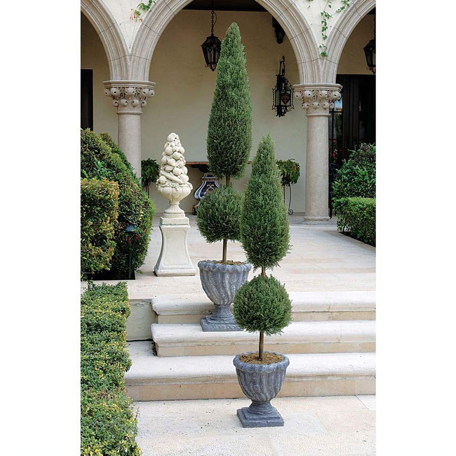 Everlasting Boxwood Topiary in Stone-Finish Resin Urn, 56" High