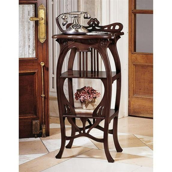 Design Toscano Solid Wood Top End Table