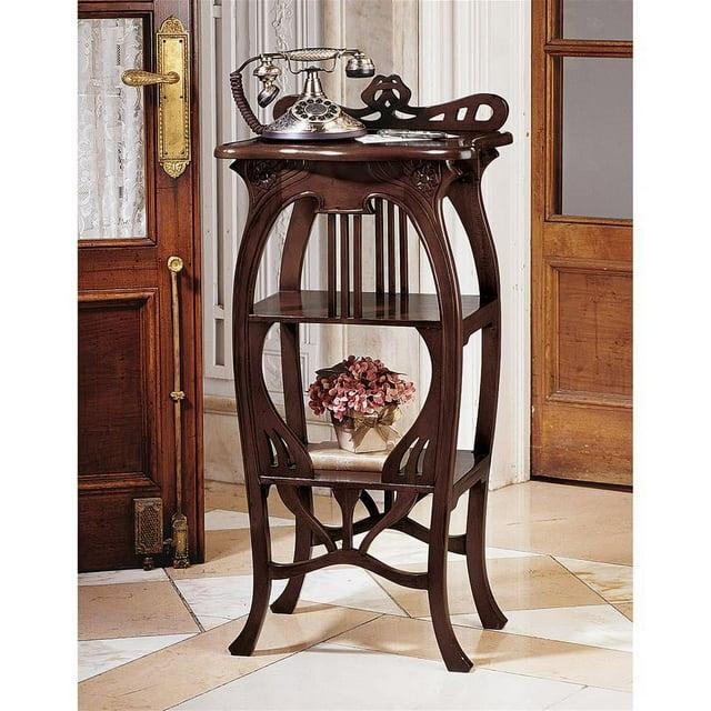 Design Toscano Solid Wood Top End Table