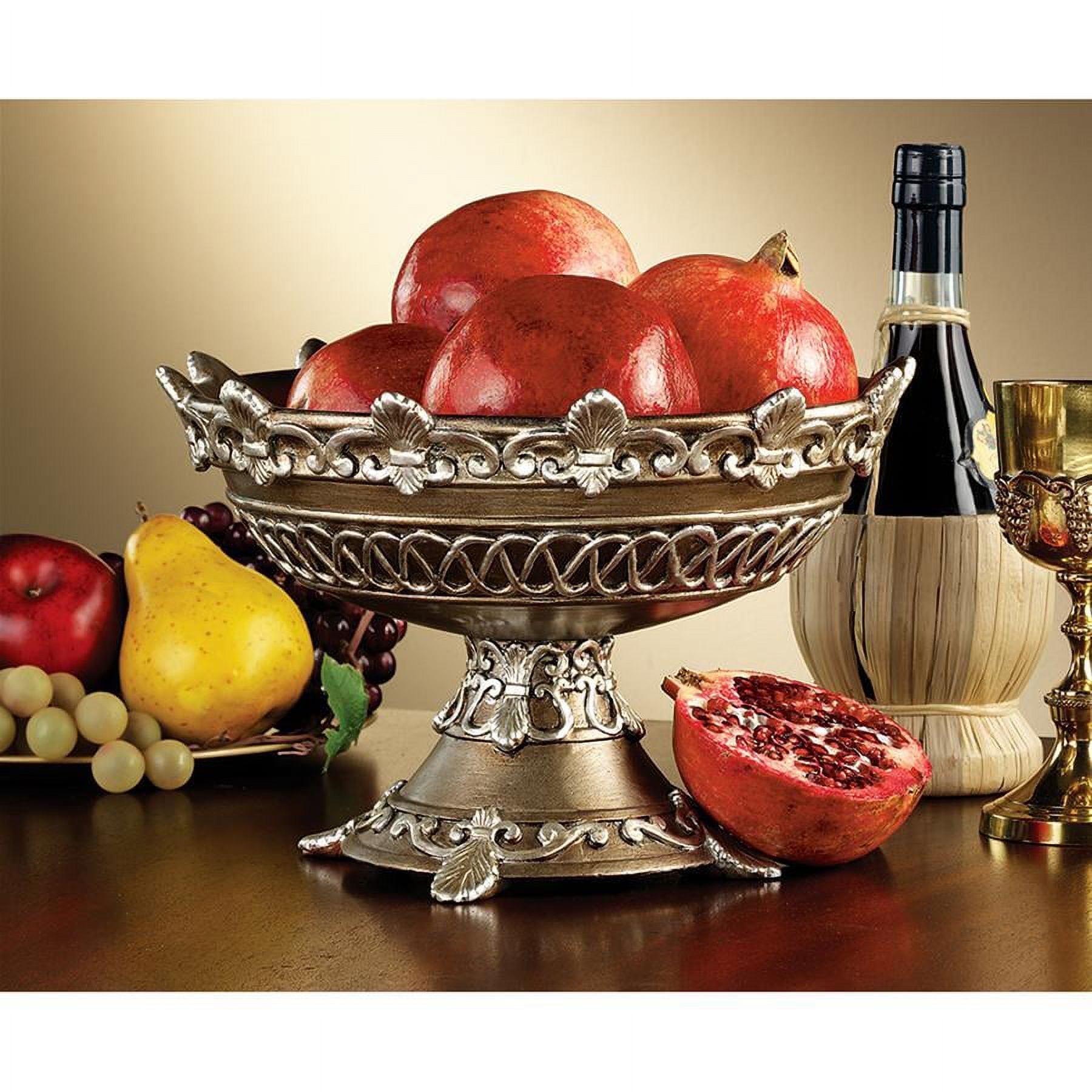 Medieval Faux Gold and Silver Centerpiece Bowl