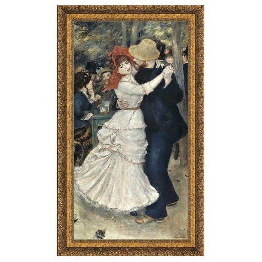 Large Framed La Danse a Bougival Canvas Print