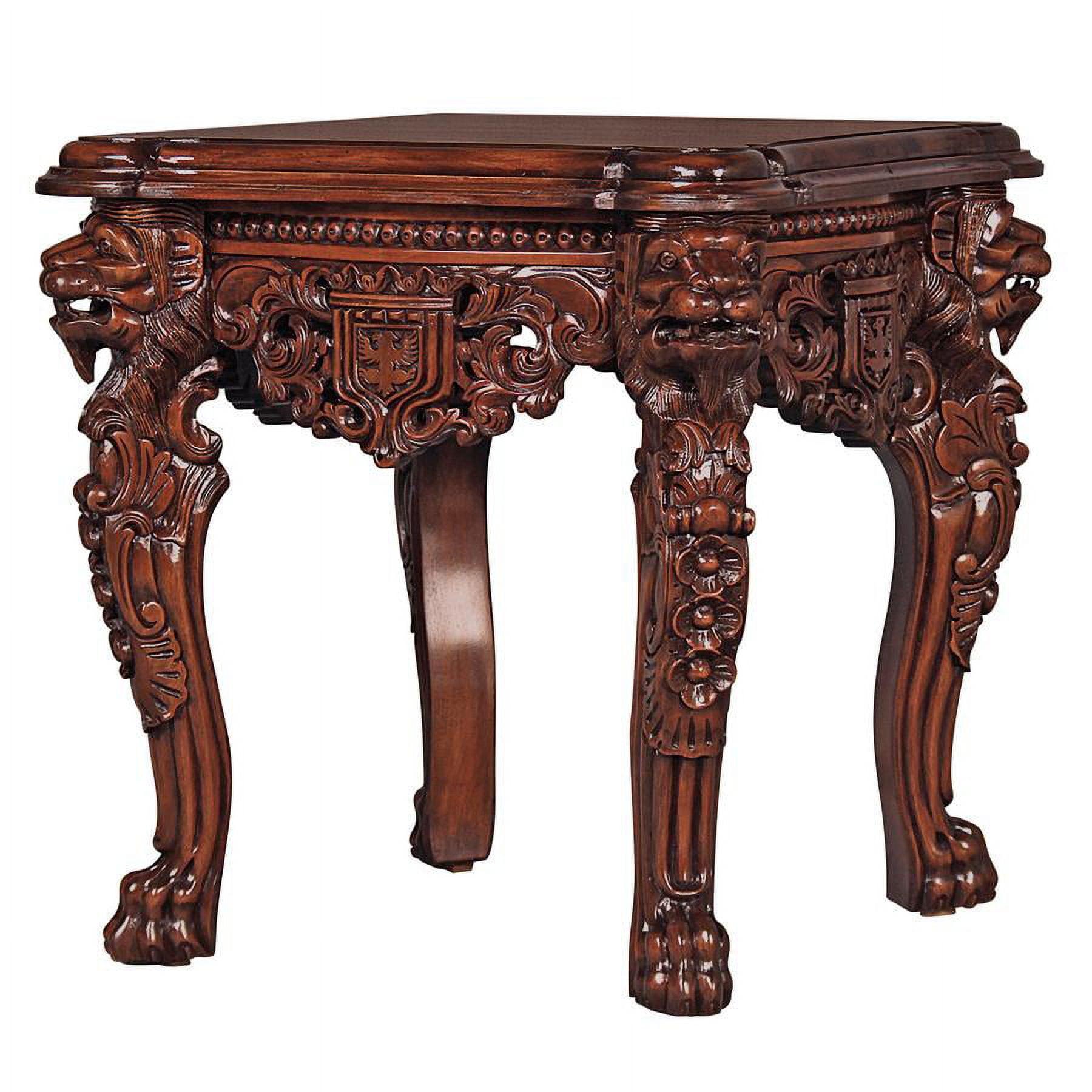 Raffles Grand Hall 26'' Mahogany Lion Leg Side Table