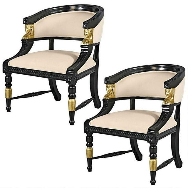 Design Toscano Egyptian Revival Barrel Chair (Set of 2)